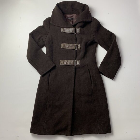 Rudsak Collection Womens size Medium Brown Wool Blend Lined Jacket no hood - Picture 1 of 14